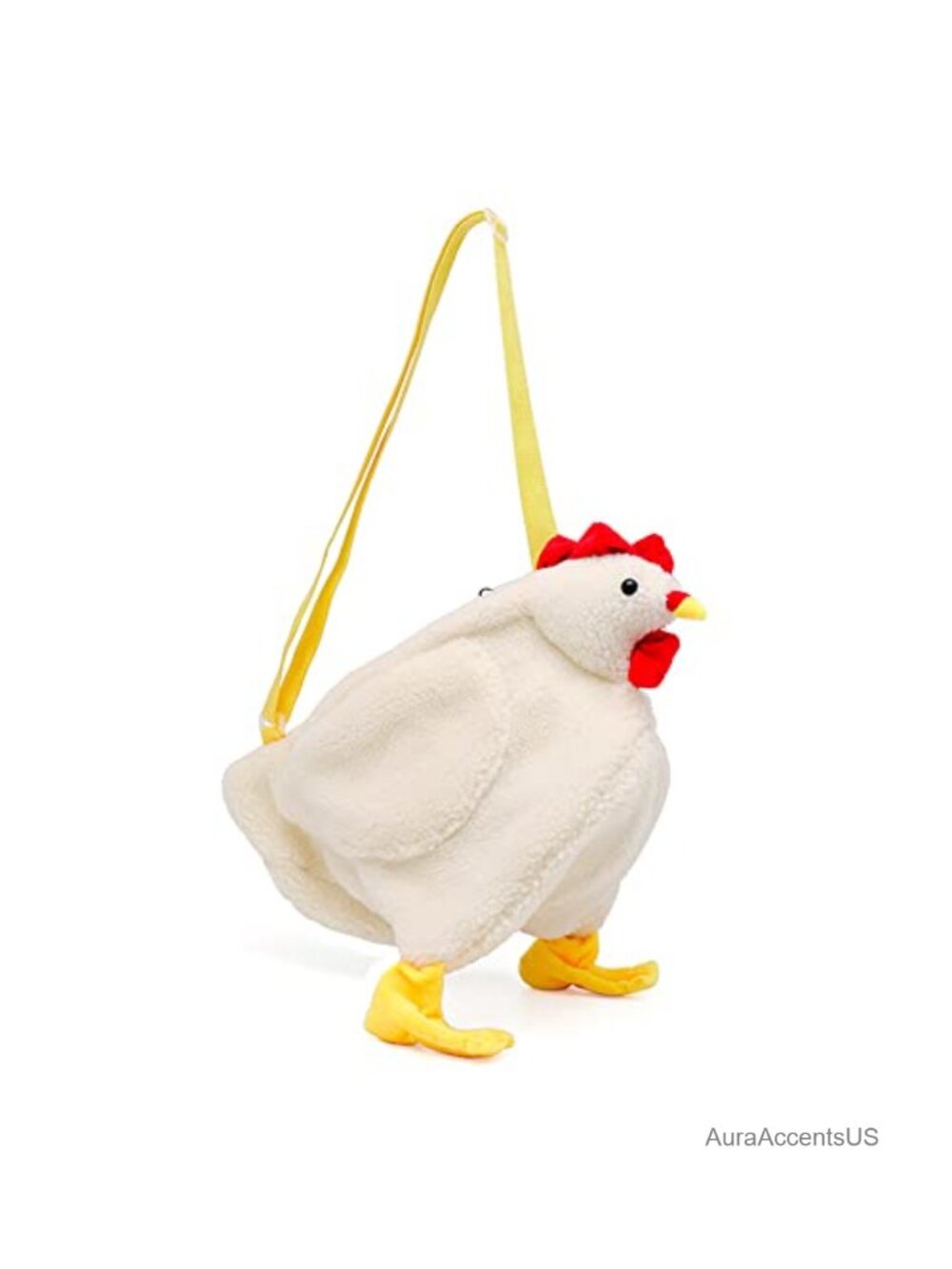 Faux Fur Plush Chicken Crossbody Bag Soft Lightweight Women's Handbag